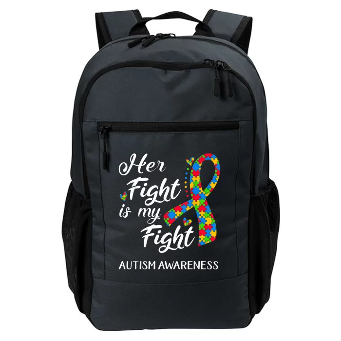 Her Fight Is My Fight Autism Awareness Month Plus Size Shirts Daily Commute Backpack