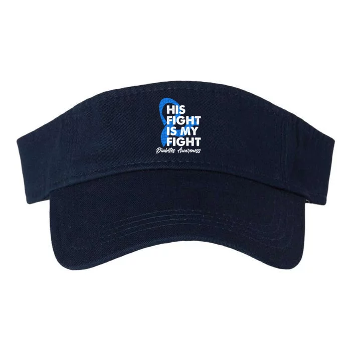 His Fight Is My Fight Diabetes Awareness Valucap Bio-Washed Visor