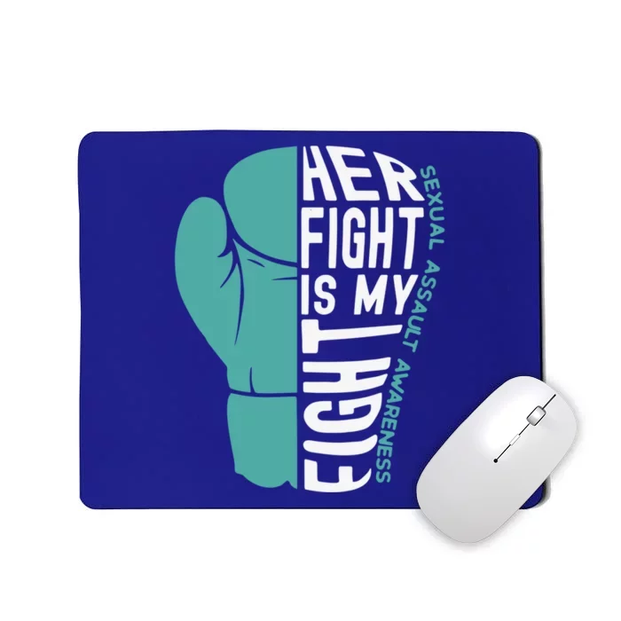 Her Fight Is My Fight Sexual Assault Awareness Boxing Glove Cute Gift Mousepad