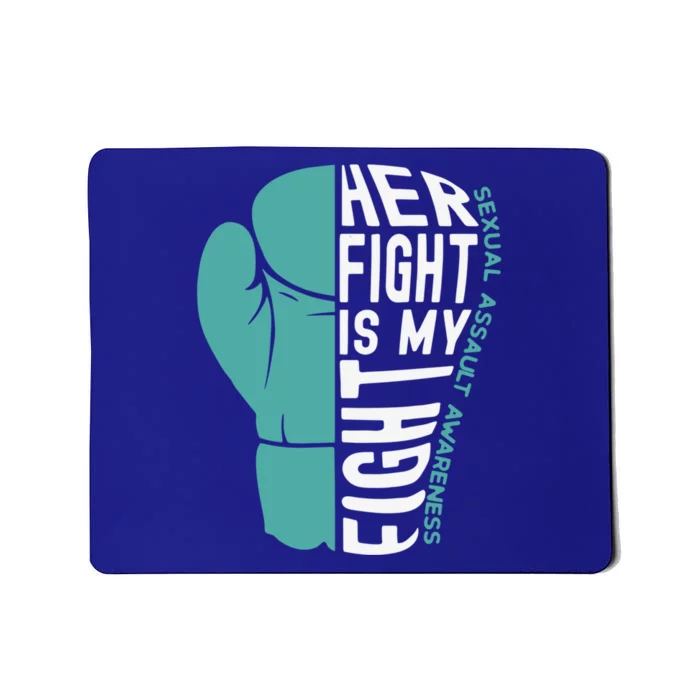 Her Fight Is My Fight Sexual Assault Awareness Boxing Glove Cute Gift Mousepad