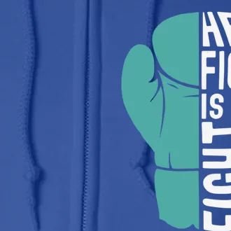 Her Fight Is My Fight Sexual Assault Awareness Boxing Glove Cute Gift Full Zip Hoodie