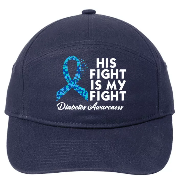 His Fight Is My Fight Diabetes Awareness 7-Panel Snapback Hat