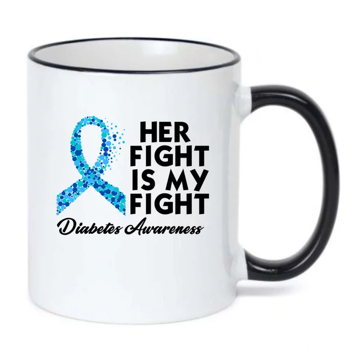 Her Fight Is My Fight Diabetes Awareness Black Color Changing Mug