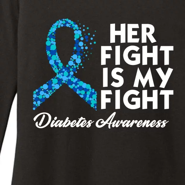 Her Fight Is My Fight Diabetes Awareness Womens CVC Long Sleeve Shirt