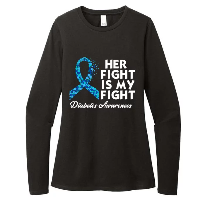 Her Fight Is My Fight Diabetes Awareness Womens CVC Long Sleeve Shirt