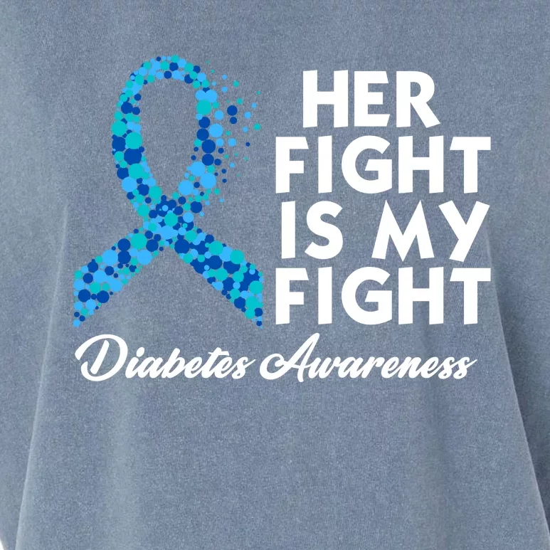 Her Fight Is My Fight Diabetes Awareness Garment-Dyed Women's Muscle Tee