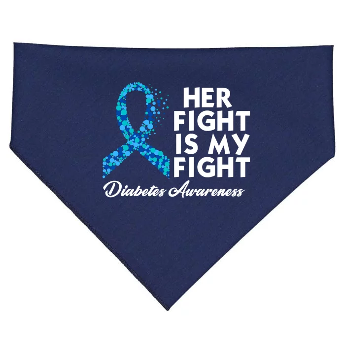 Her Fight Is My Fight Diabetes Awareness USA-Made Doggie Bandana