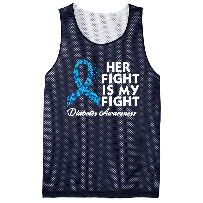 Her Fight Is My Fight Diabetes Awareness Mesh Reversible Basketball Jersey Tank