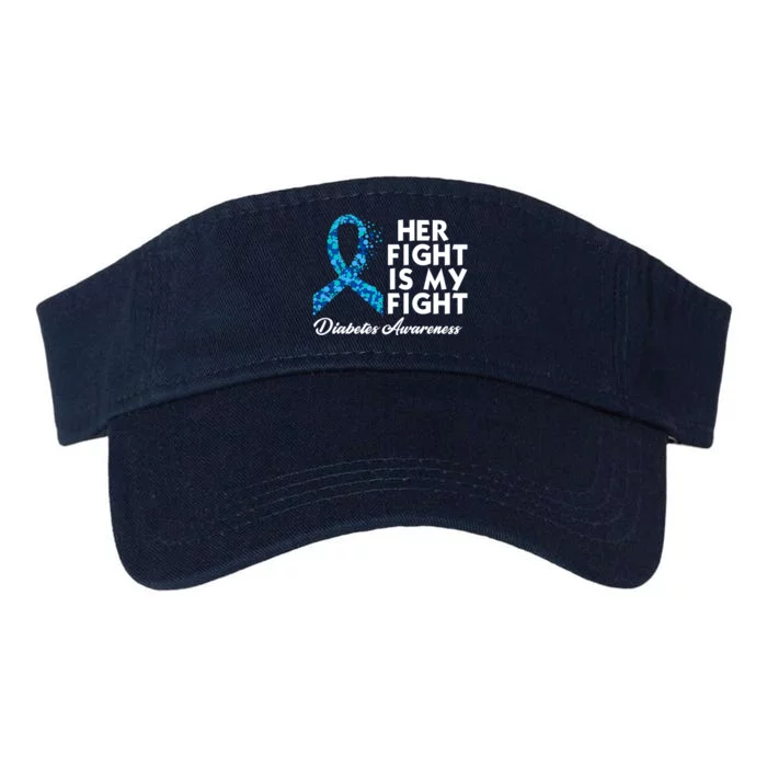 Her Fight Is My Fight Diabetes Awareness Valucap Bio-Washed Visor