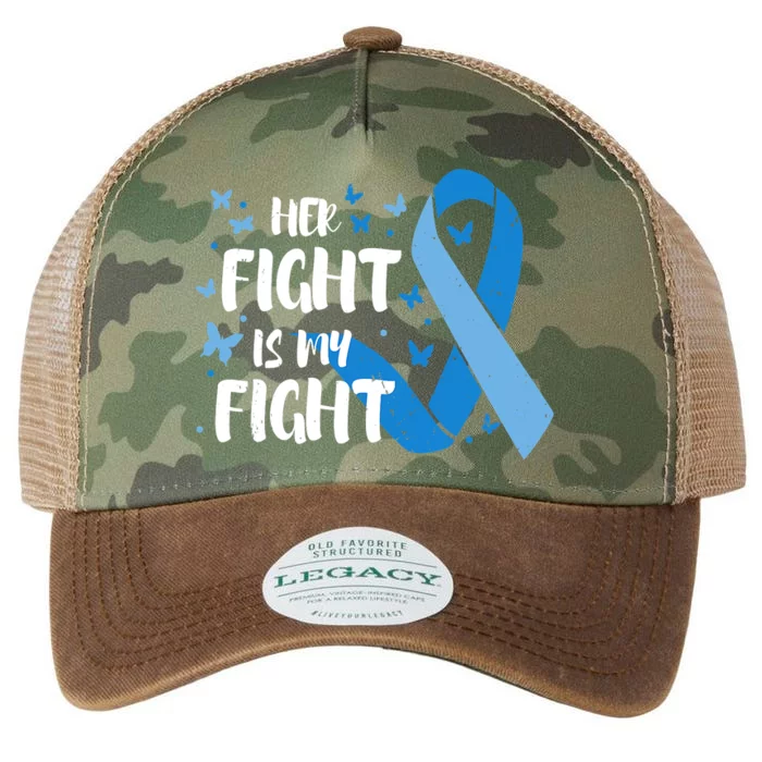 Her Fight Is My Fight Type 1 Diabetes Awareness Ribbon Legacy Tie Dye Trucker Hat