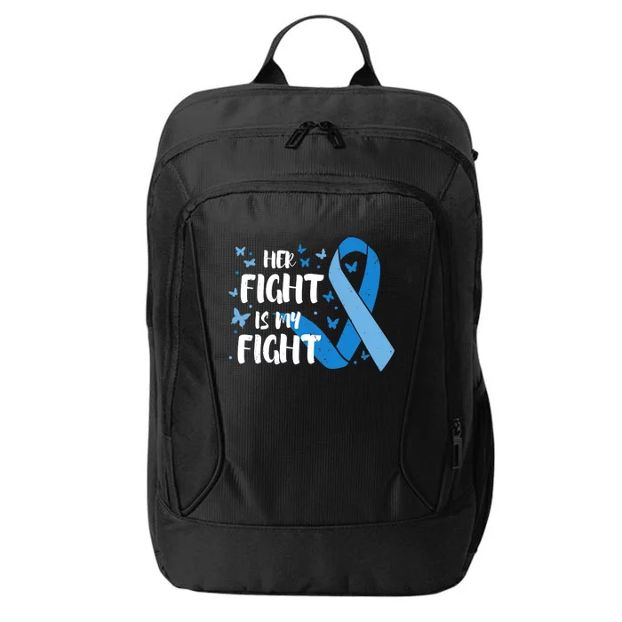 Her Fight Is My Fight Type 1 Diabetes Awareness Ribbon City Backpack