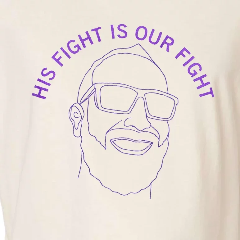 His Fight Is Ours Garment-Dyed Women's Muscle Tee