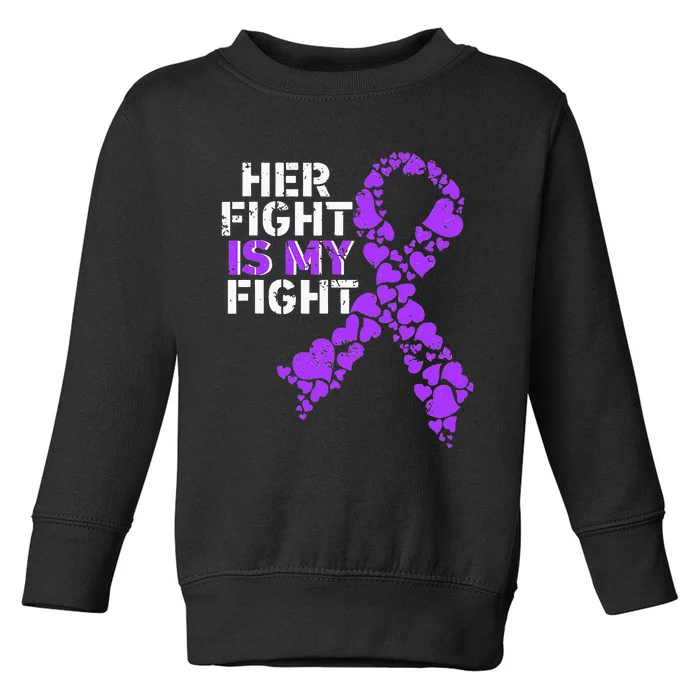 Her Fight is My Fight Pancreatic Cancer Awareness November Toddler Sweatshirt