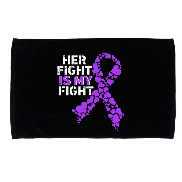 Her Fight is My Fight Pancreatic Cancer Awareness November Microfiber Hand Towel