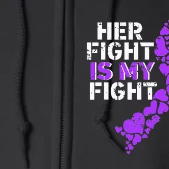 Her Fight is My Fight Pancreatic Cancer Awareness November Full Zip Hoodie