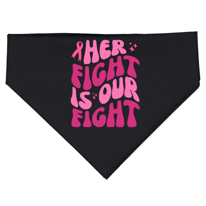 Her Fight Is Our Fight Breast Cancer Awareness USA-Made Doggie Bandana