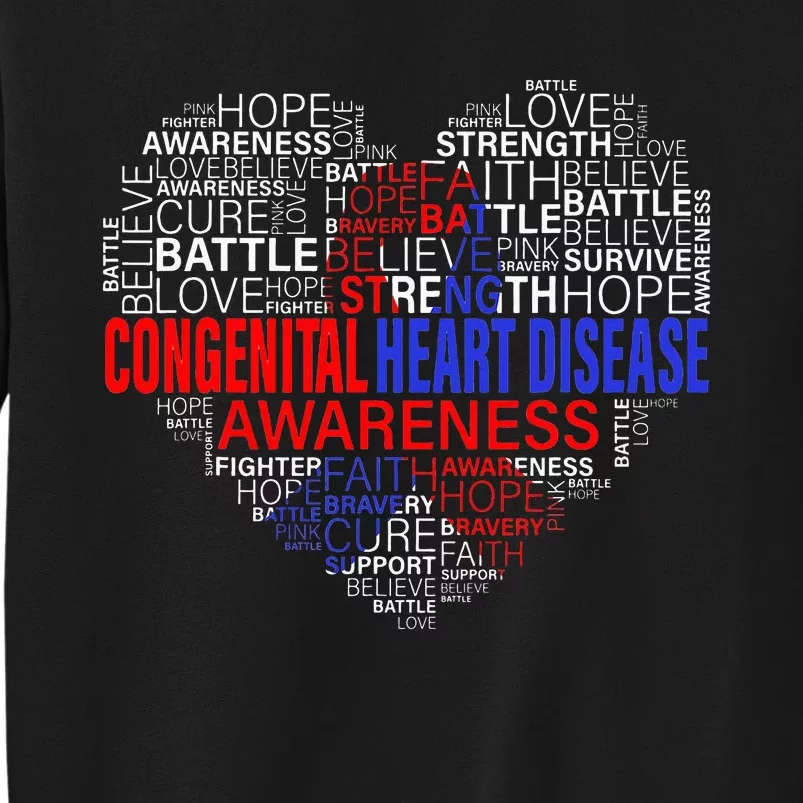 Her Fight is My Fight CHD Heart Disease Awareness Tall Sweatshirt