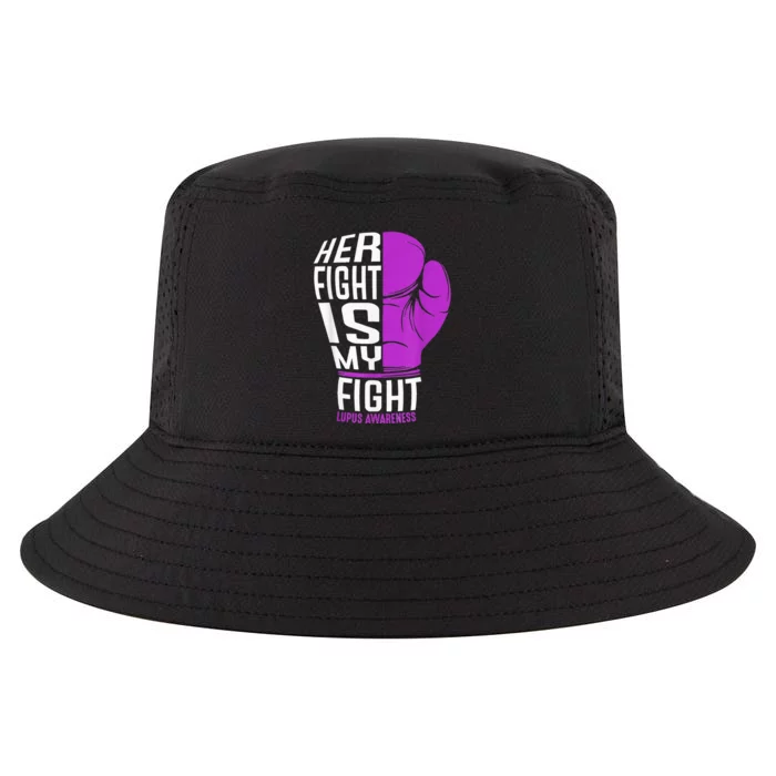 Her Fight Is My Fight SLE Lupus Awareness Purple Boxing Cool Comfort Performance Bucket Hat