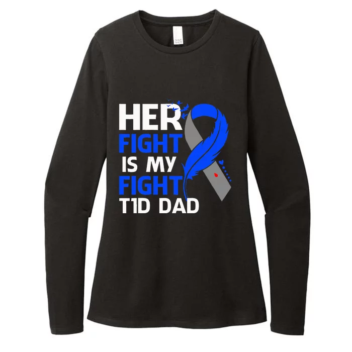 Her Fight Is My Fight T1D Dad Diabetes Awareness Womens CVC Long Sleeve Shirt