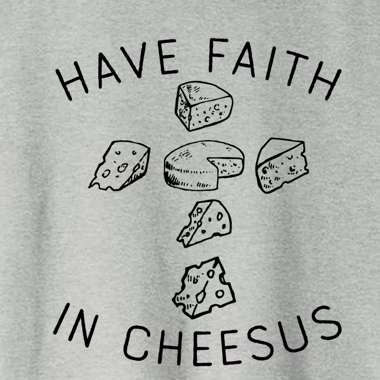 Have Faith In Cheesus Women's Crop Top Tee