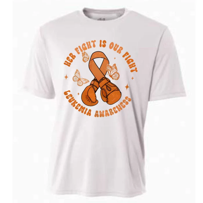 Her Fight Is Our Fight Leukemia Awareness Cooling Performance Crew T-Shirt