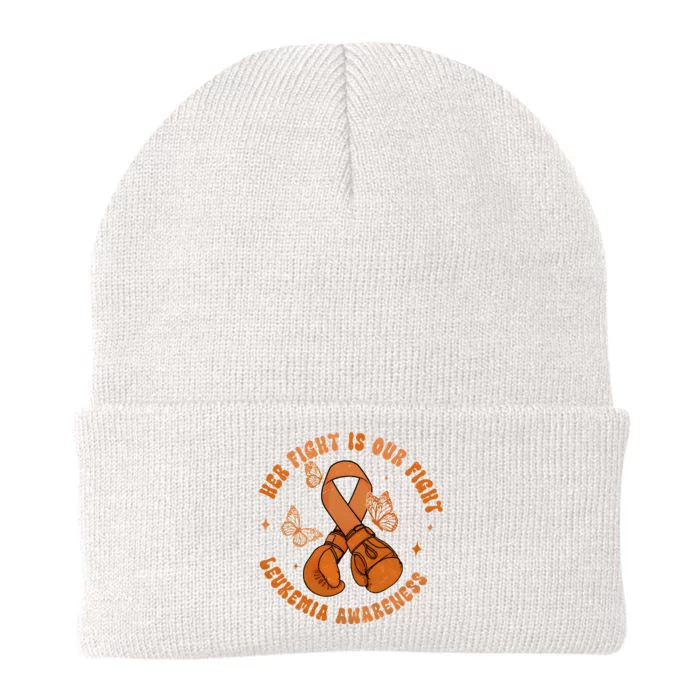 Her Fight Is Our Fight Leukemia Awareness Knit Cap Winter Beanie