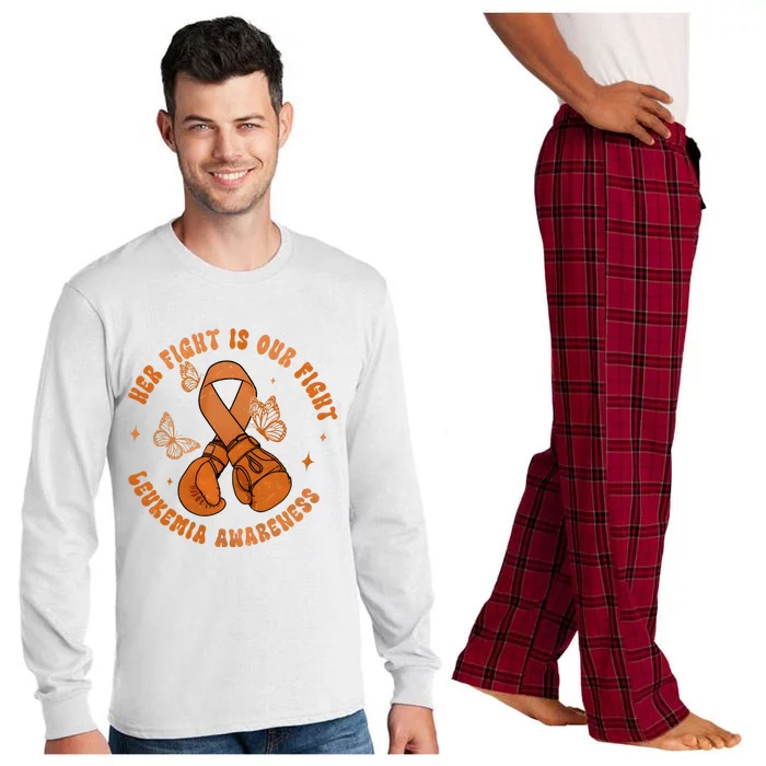 Her Fight Is Our Fight Leukemia Awareness Long Sleeve Pajama Set