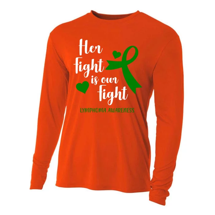 Her Fight Is Our Fight Lymphoma Awareness Cooling Performance Long Sleeve Crew