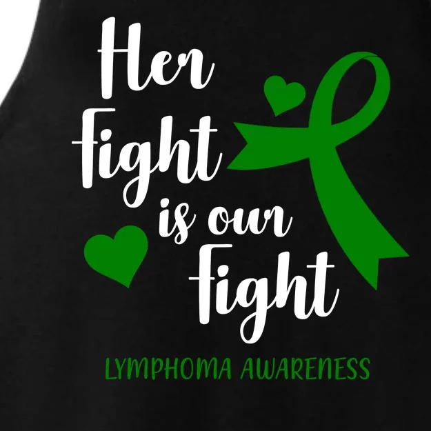 Her Fight Is Our Fight Lymphoma Awareness Ladies Tri-Blend Wicking Tank