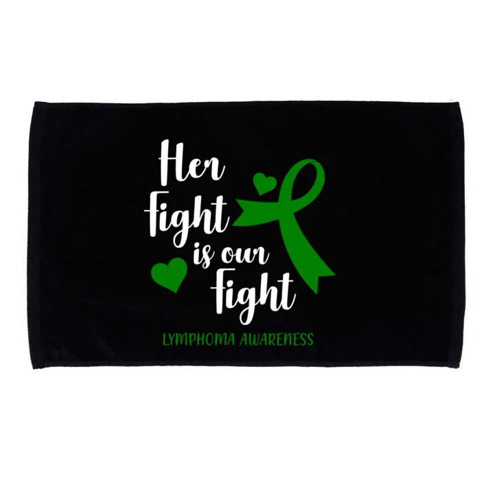 Her Fight Is Our Fight Lymphoma Awareness Microfiber Hand Towel