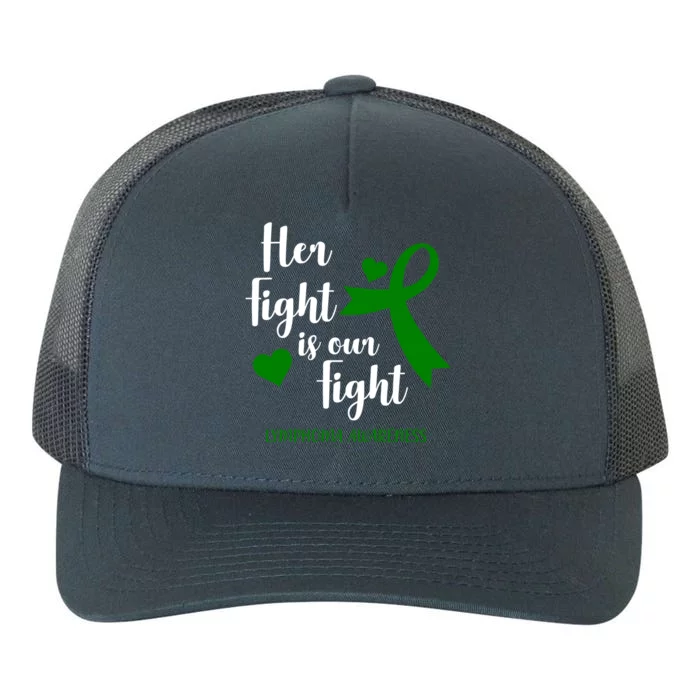 Her Fight Is Our Fight Lymphoma Awareness Yupoong Adult 5-Panel Trucker Hat