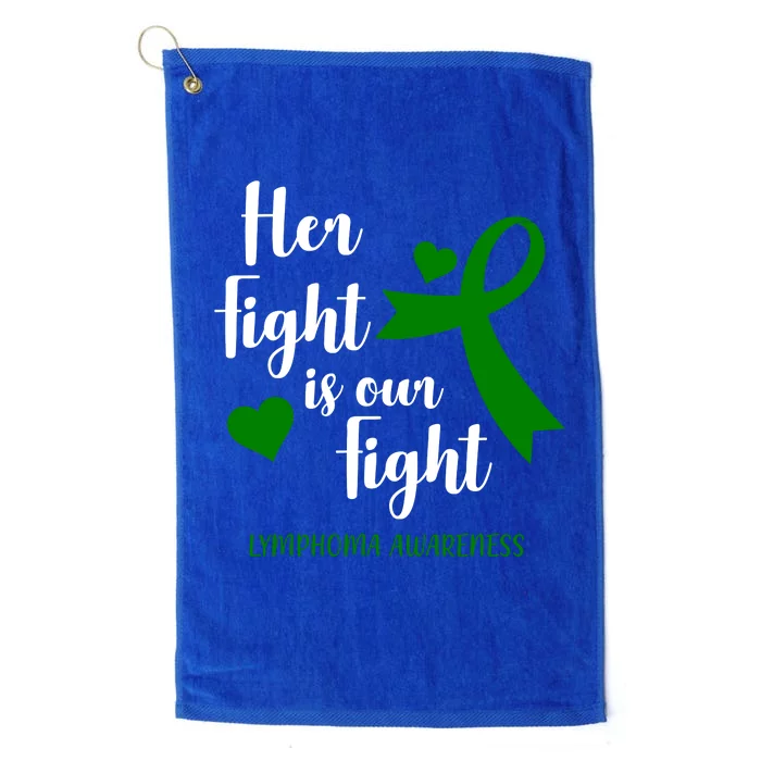 Her Fight Is Our Fight Lymphoma Awareness Platinum Collection Golf Towel