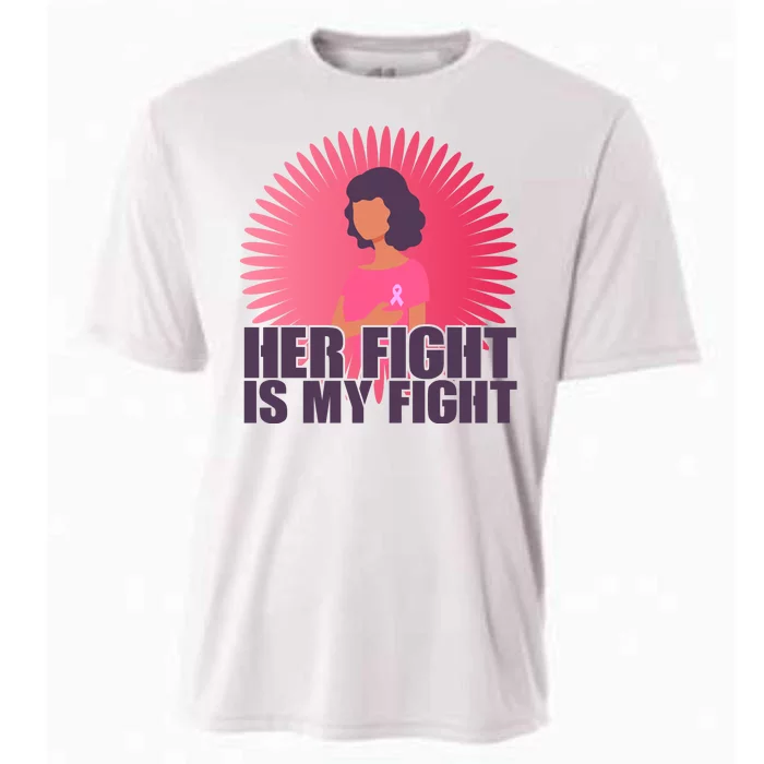 Her Fight Is My Fight Breast Cancer Awareness Cooling Performance Crew T-Shirt