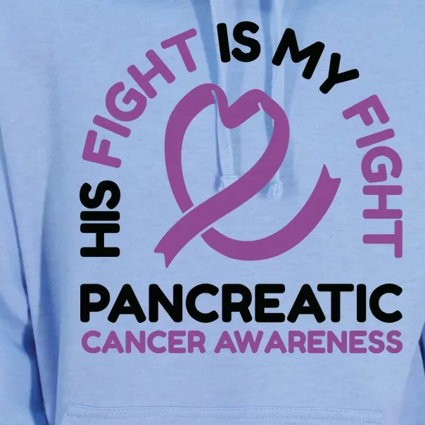 His Fight Is My Fight Pancreatic Cancer Awareness Unisex Surf Hoodie