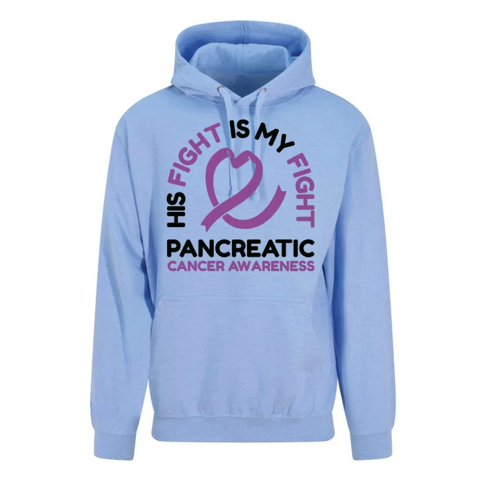 His Fight Is My Fight Pancreatic Cancer Awareness Unisex Surf Hoodie