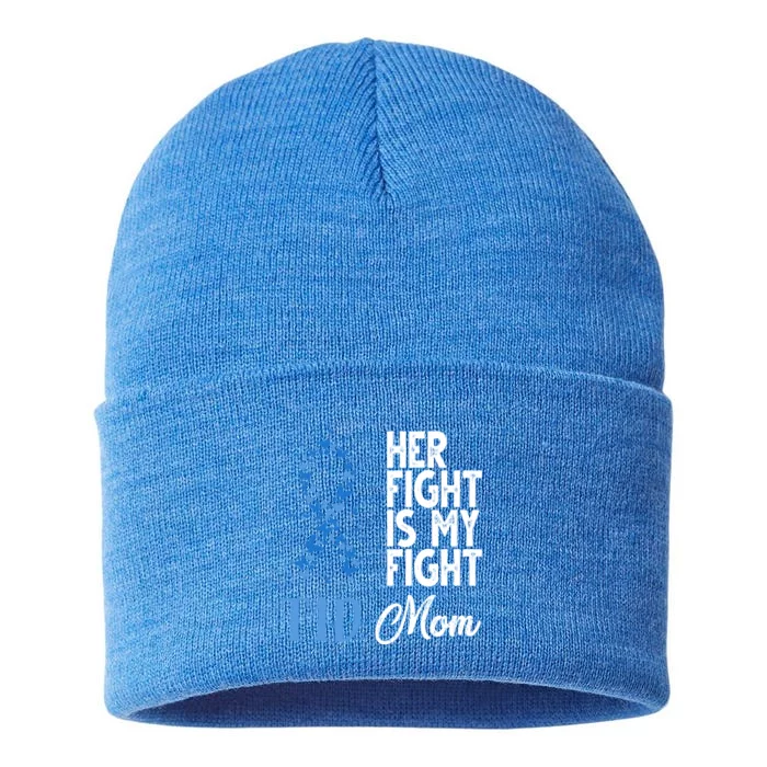 Her Fight Is My Fight T1d Mom Diabetes Awareness Gift Sustainable Knit Beanie