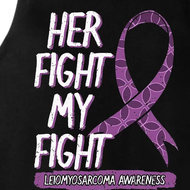 Her Fight Is My Fight LMS Leiomyosarcoma Rare Cancer Ladies Tri-Blend Wicking Tank