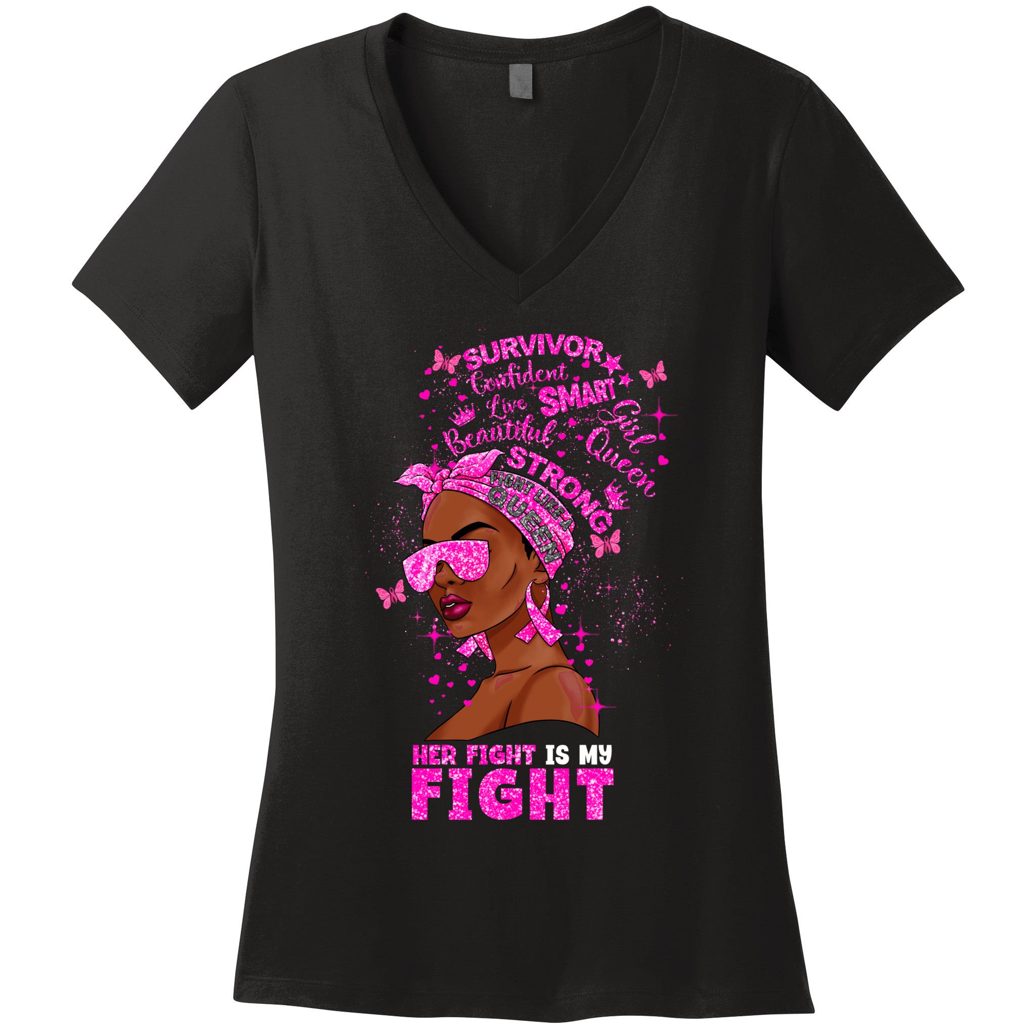 Her Fight Our Fight Family Breast Cancer Awareness Tee Shirt