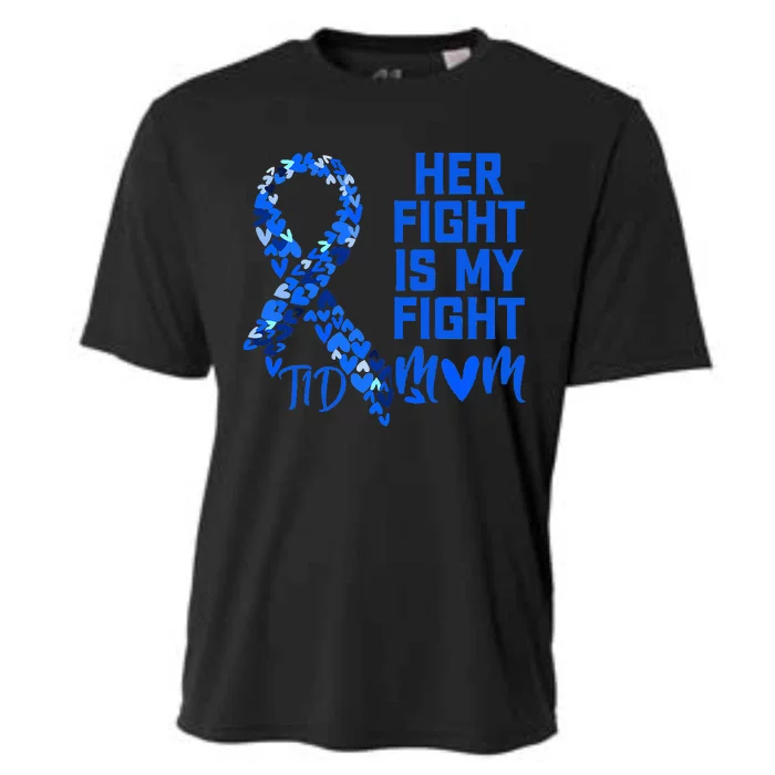 Her Fight Is My Fight T1D Mom Type 1 Diabetes Awareness Cooling Performance Crew T-Shirt