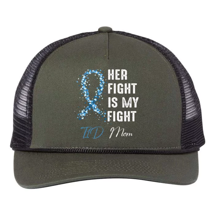 Her Fight Is My Fight T1D Mom Type 1 Diabetes Awareness Retro Rope Trucker Hat Cap