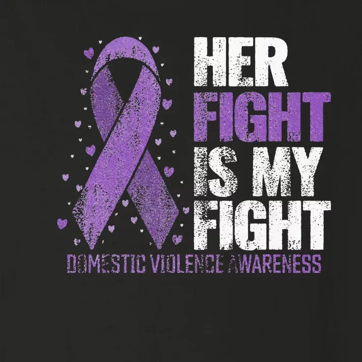 Her Fight Is My Fight Purple Domestic Violence Awareness Toddler Long Sleeve Shirt