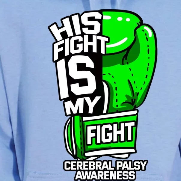 His Fight Is My Fight Cerebral Palsy Awareness Green Ribbon Gift Unisex Surf Hoodie