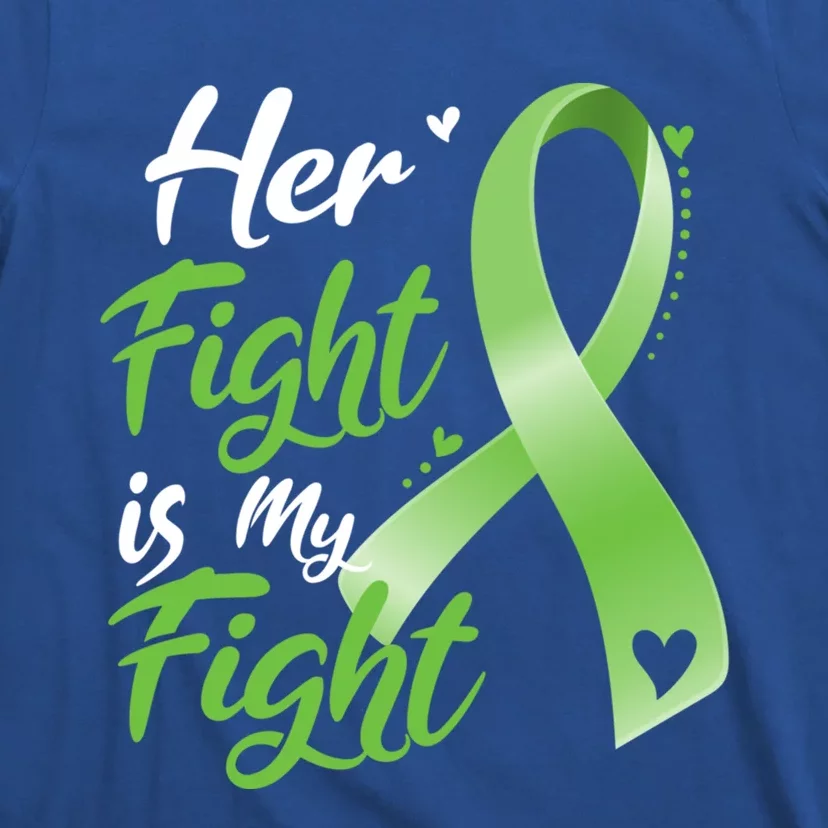 Her Fight Is My Fight Lymphoma Cancer Awareness Ribbon Mom Gift T-Shirt