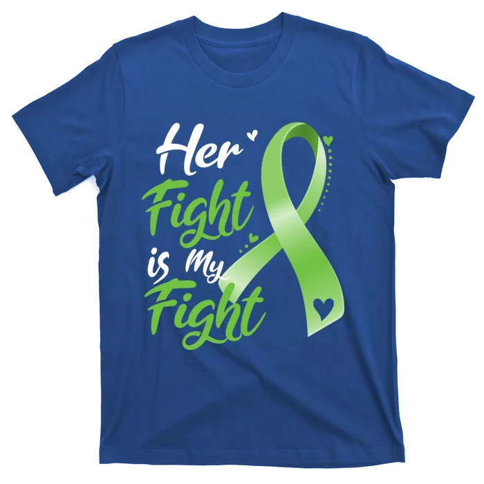 Her Fight Is My Fight Lymphoma Cancer Awareness Ribbon Mom Gift T-Shirt