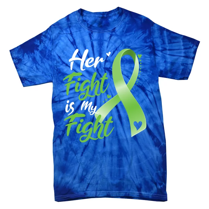 Her Fight Is My Fight Lymphoma Cancer Awareness Ribbon Mom Gift Tie-Dye T-Shirt