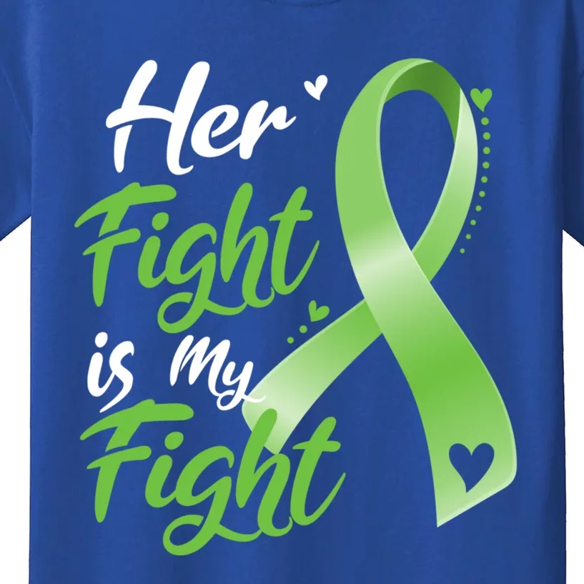 Her Fight Is My Fight Lymphoma Cancer Awareness Ribbon Mom Gift Kids T-Shirt