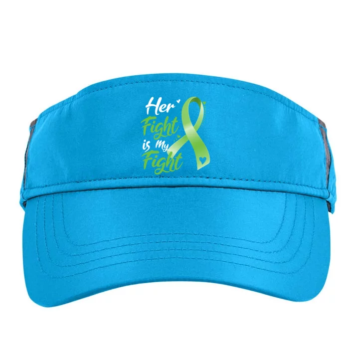 Her Fight Is My Fight Lymphoma Cancer Awareness Ribbon Mom Gift Adult Drive Performance Visor