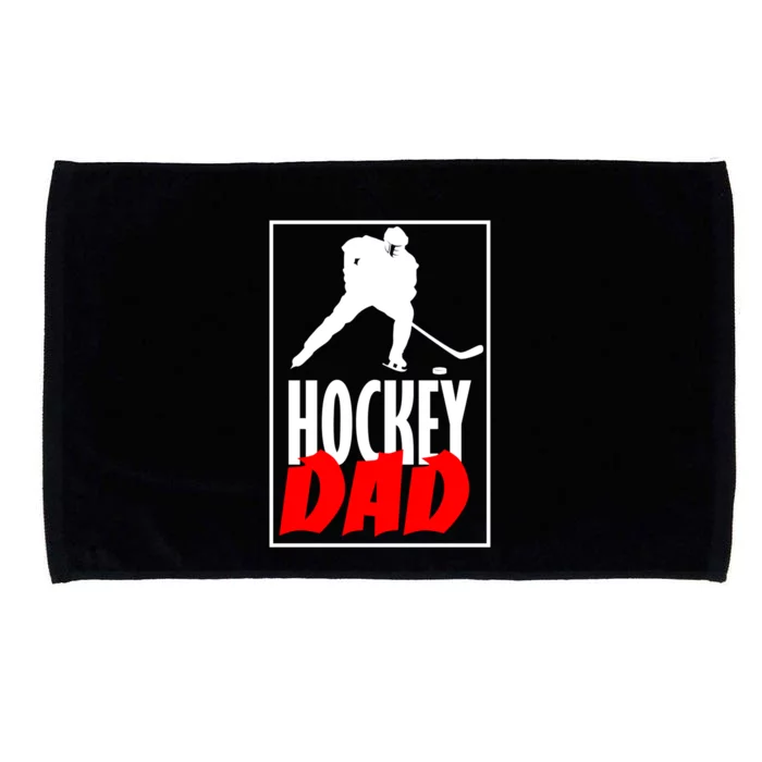 Hockey Father Ice Hockey Dad Great Gift Microfiber Hand Towel