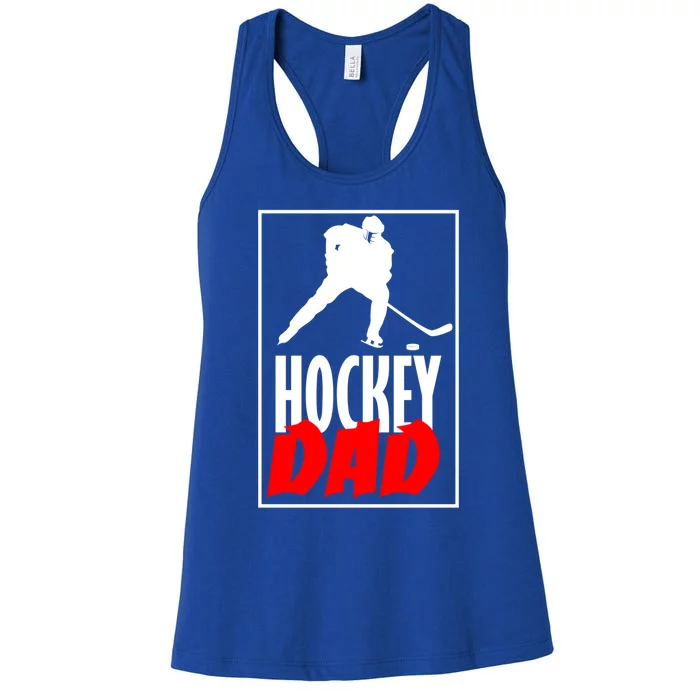 Hockey Father Ice Hockey Dad Great Gift Women's Racerback Tank