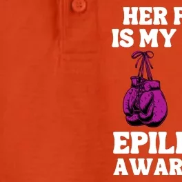 Her Fight Is My Fight Purple Ribbon Epilepsy Awareness Dry Zone Grid Performance Polo